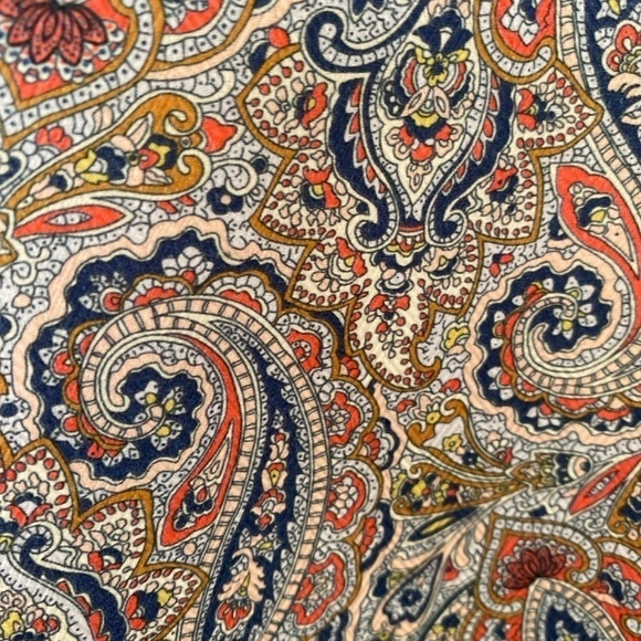 Daniel Hechter Paris Long Sleeve Button Down Shirt, Pink Orange Blue Paisley - Picture 13 of 13